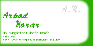 arpad morar business card